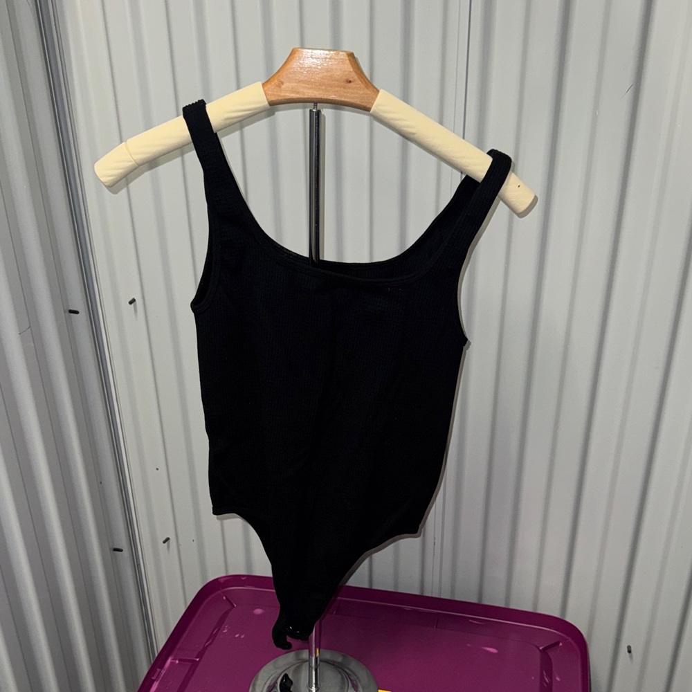 Classic Black Sleeveless Bodysuit